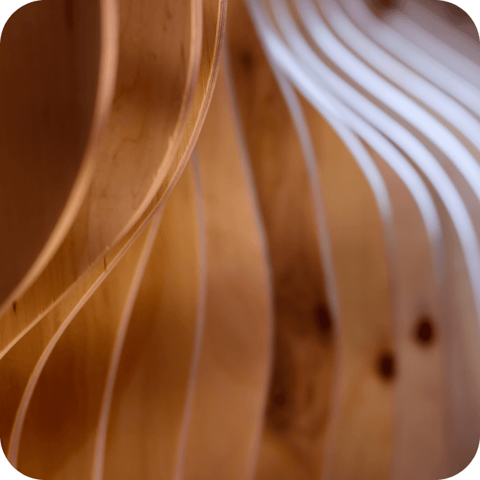 Wooden decorative interior finish