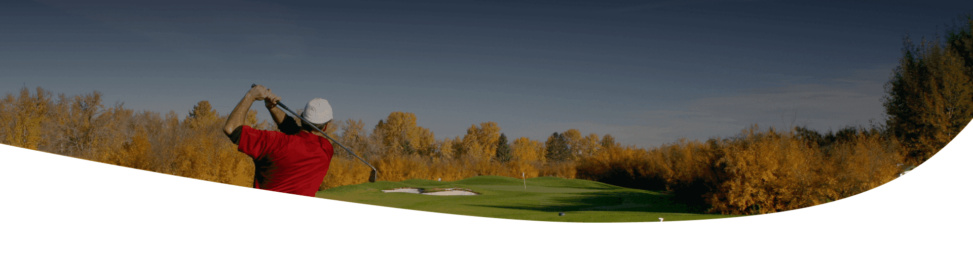 a man playing golf